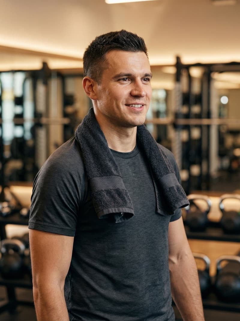 Спортивний чоловік після тренування